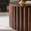 Table basse ronde avec soulagement fabriqué à la main Table de thé robuste en bois à piédestal pour salon Pas besoin d'assembler-1541778218