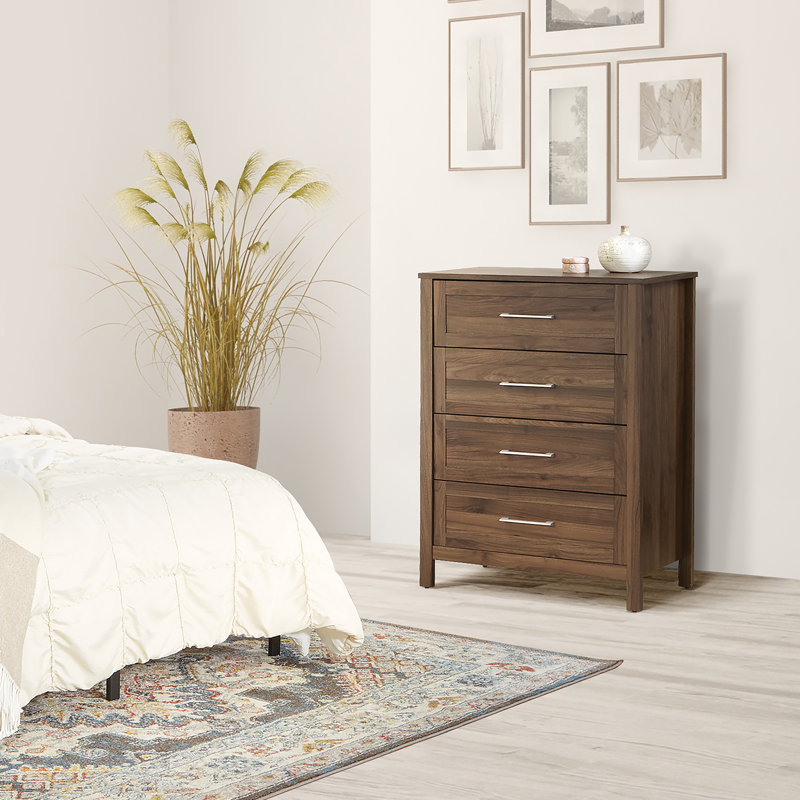 Ahbleza 31.25'' W 4 - Drawer Dresser, Canyon Walnut