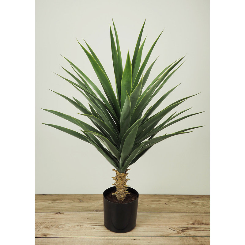 Faux yucca botanique au fini vert, H 36 po x l 20 po x P 20 po