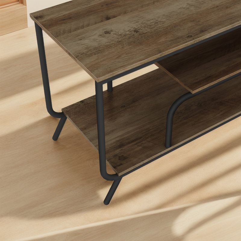 Tv Stand,Tv Console Table And Entertainment Center With  Led Lights Power Outlets