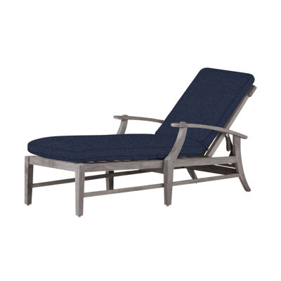 Croquet Teak Chaise Without Wheel - Oyster