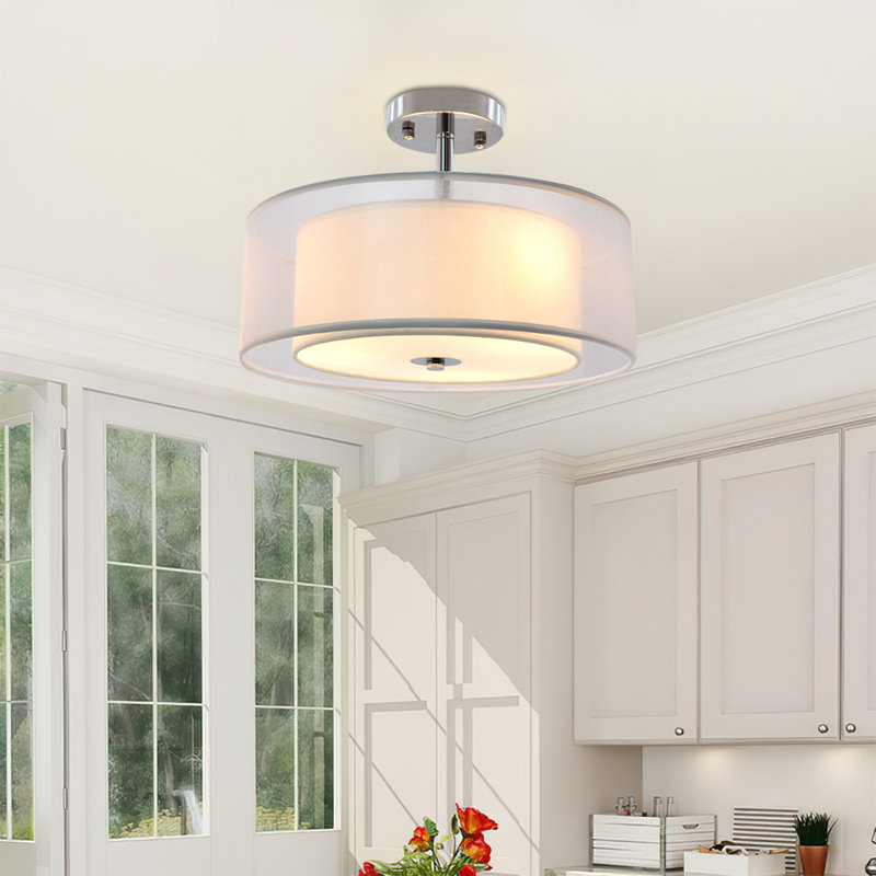 Eissa Fabric Semi Flush Mount