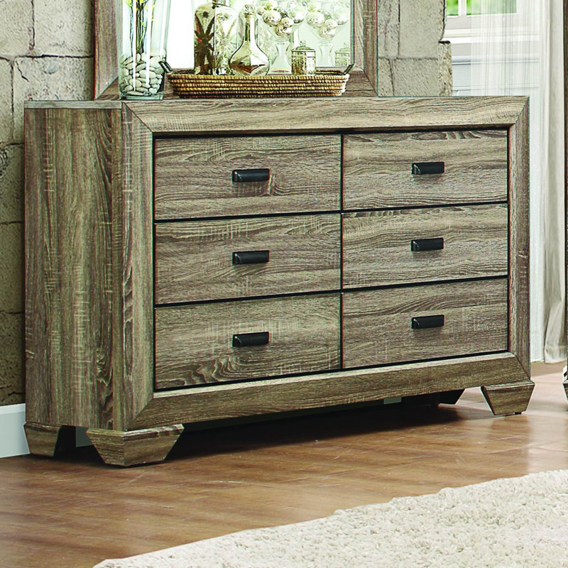 Henry 59'' W 6 - Drawer Dresser, Light Elm