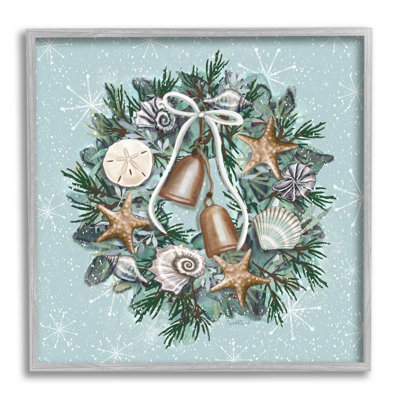 Couronne de coquillage nautique par Elizabeth Tyndall - Peinture sur toile