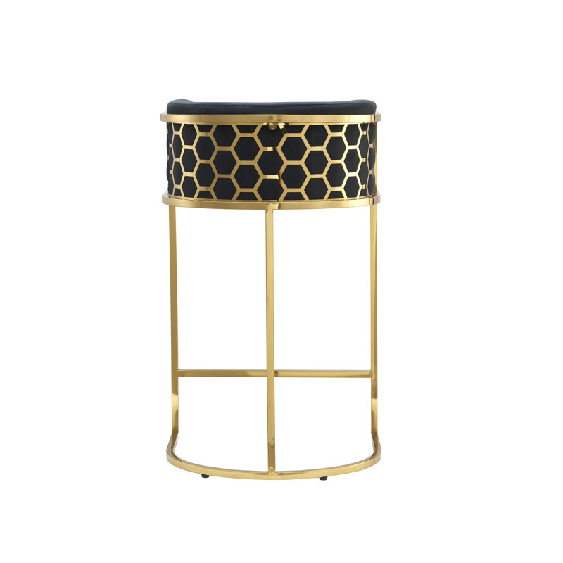 Mells Upholstered Counter Stool with Metal Frame