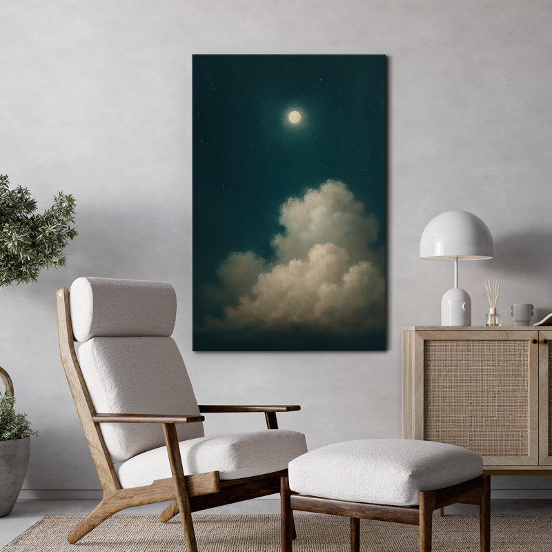 Nuage sur toile, impression de paysage de ciel nocturne pour le salon, la chambre à coucher ou le bureau, H 48 po x l 32 po