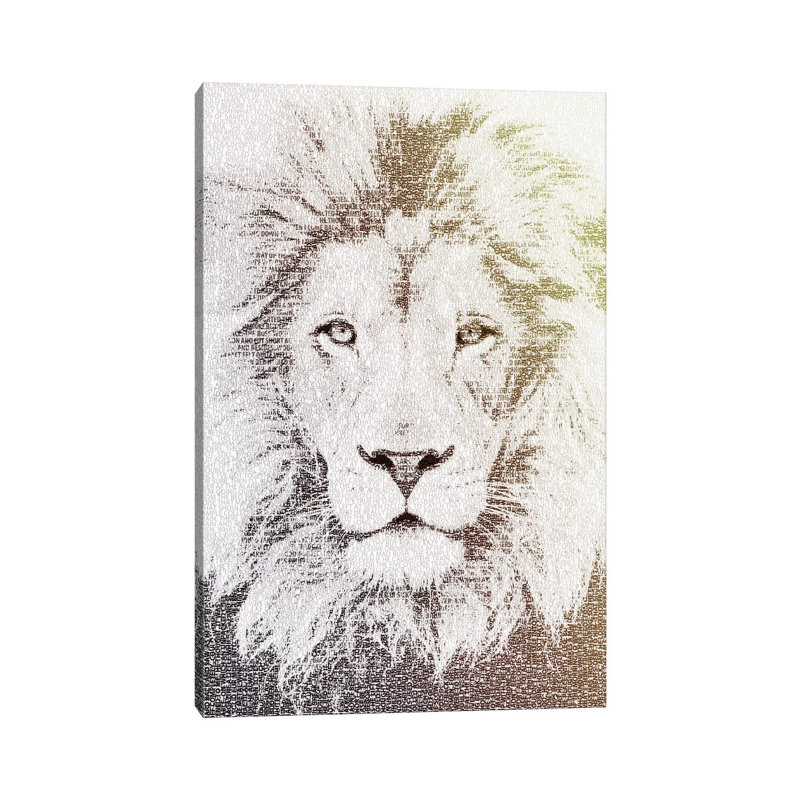 The Intellectual Lion 1 Piece Wrapped Canvas Wall Art, 30.48 cm H x 45.72 cm W
