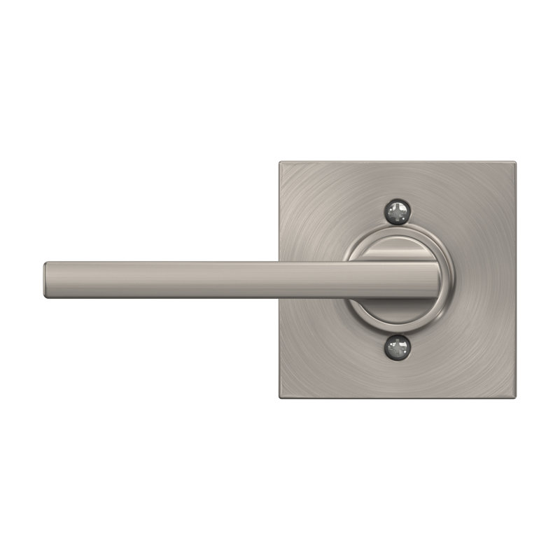 Latitude Lever with Collins Trim Non-Turning Lock, Satin Nickel
