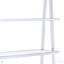 Bibliothèque blanche et chrome avec 6 tablettes-303505687