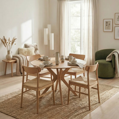 Rubberwood Solid Wood Dining Set