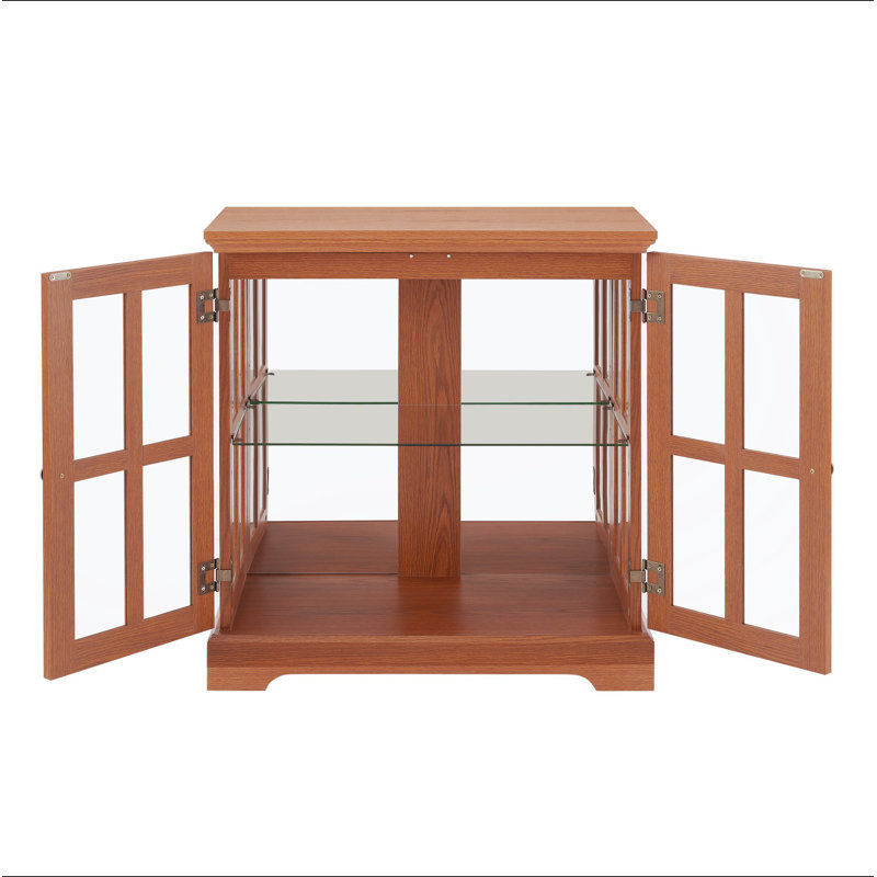 LED Curio Display Cabinet,Antique Display Cabinet With Adjustable Shelves,Retro Design Quality Showcase With Lattice Doors Elegant Bookcase And Storage Cabinet For Home Decor And Organization