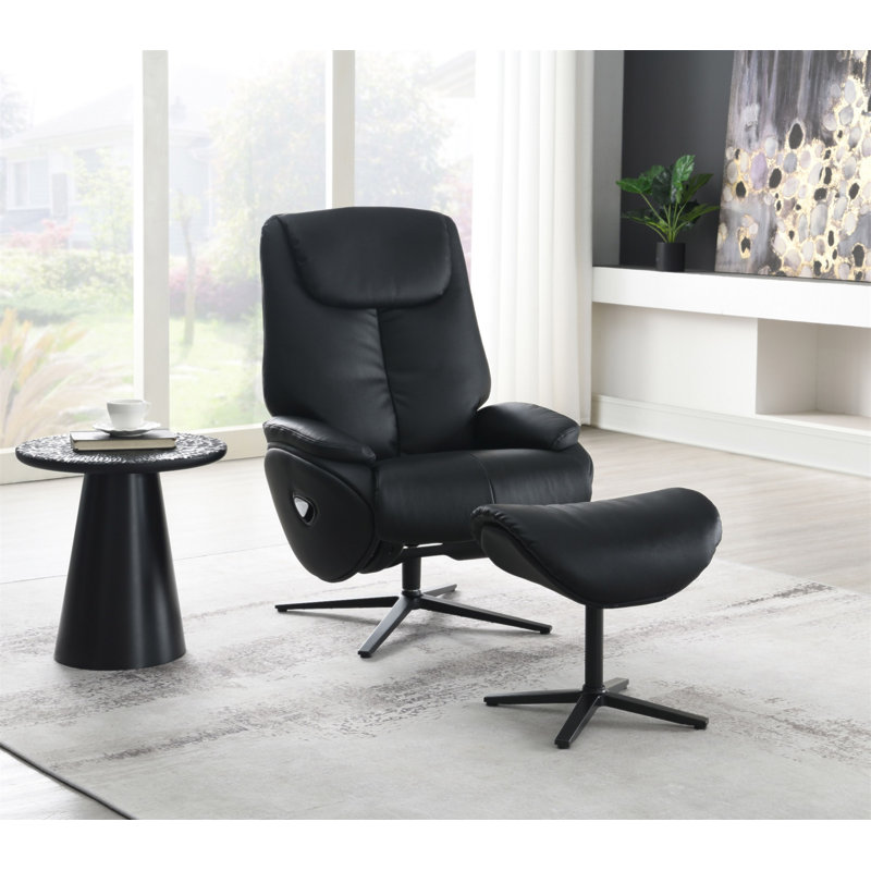 Fauteuil d'appoint pivotant avec repose-pieds Motion