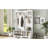 Modern Hallway Hall Tree With Metal Hooks And Storage Space, Multi-Functional Entryway Coat Rack With Shoe Cubbies-400731727