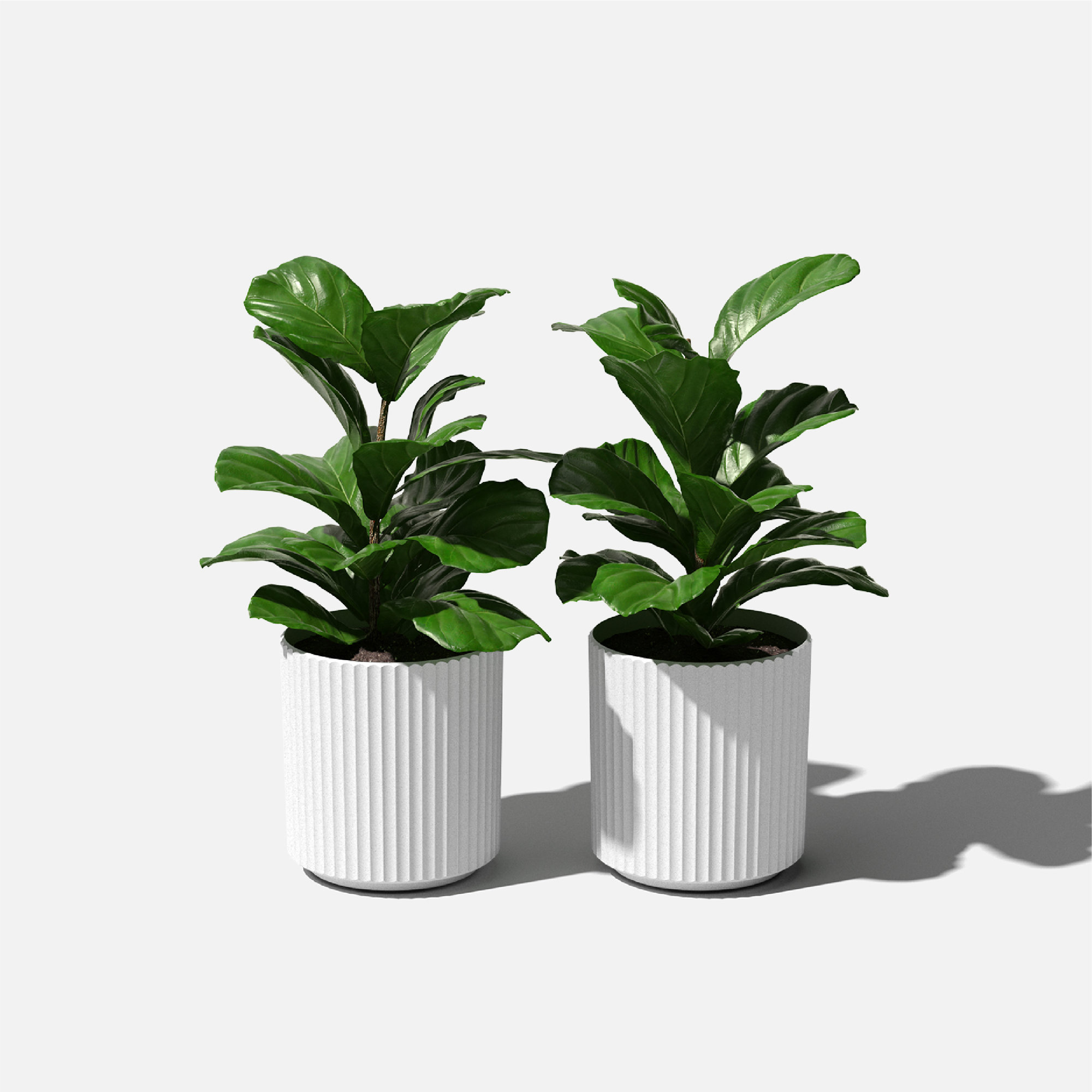 Demi Series Round Planter, White, 11.5" H x 10.5" W x 10.5" D, 2