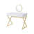 Blanc brillant, or