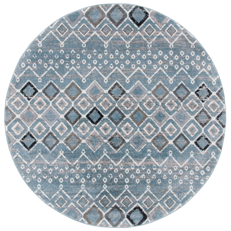 Tapis Studebaker Performance Southwestern, Rond 4 pi, Blue/Ivory