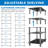 Mount-It! Tempered Glass AV Component Media Stand, Audio Tower and Media Center with 5 Black Shelves