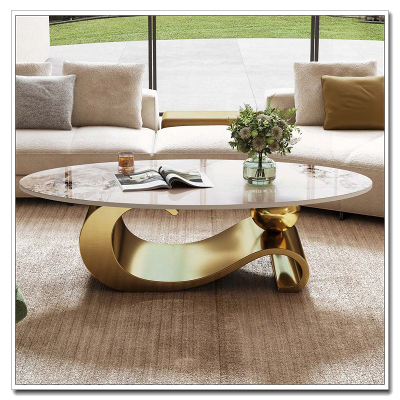 Table basse 49,2 po, Doré