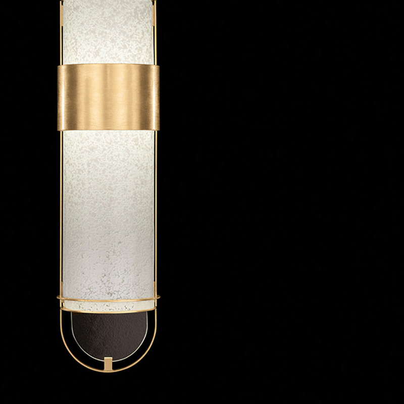 Luminaire suspendu rond BOND 8, Blanc, Or