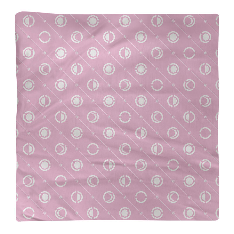 Serviette de coton deux couleurs en lune à phases Noira Gothard, H 0,1 po x l 10 po x P 10 po, Gris / rose foncé