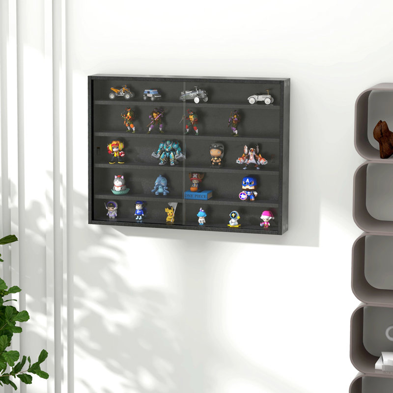 Vitrine noire avec tablettes réglables, convient aux shampooings 5 2 portes