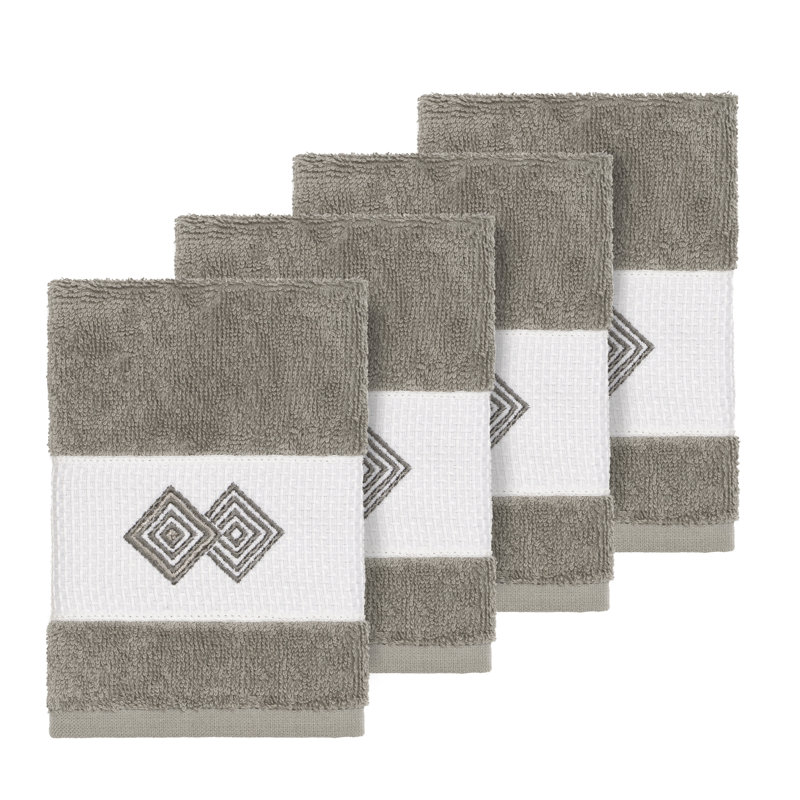 Noah Turkish Cotton Washcloth, Dark Gray