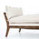 Chaise longue rembourrée en bois massif Kristen