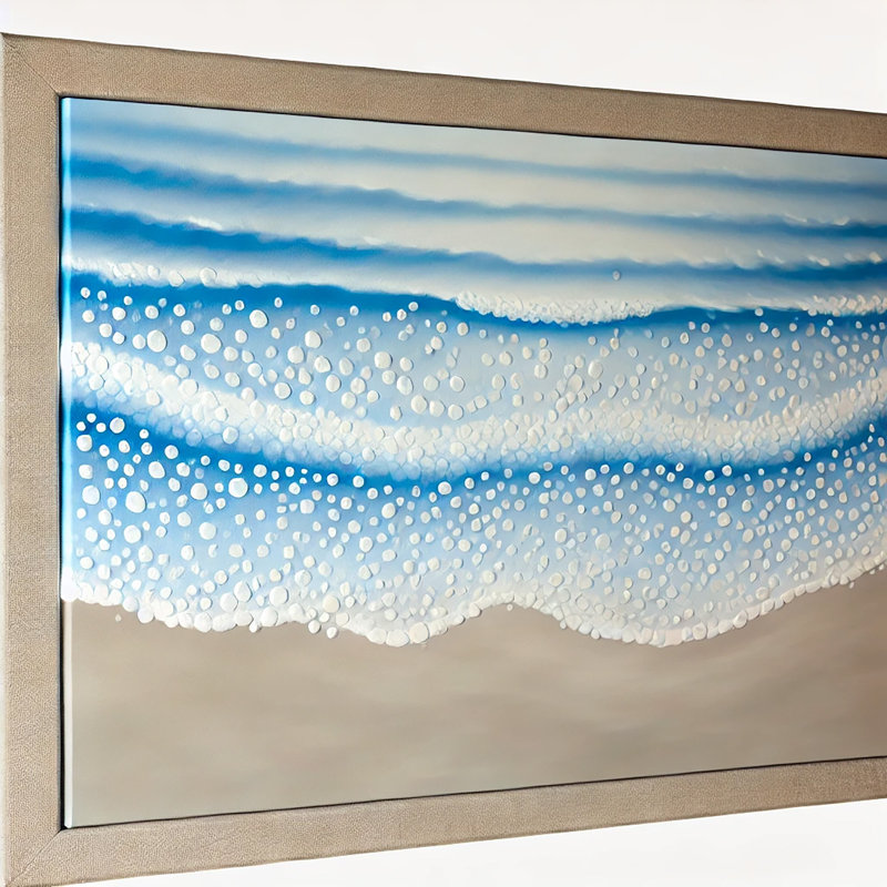 «Tranquil Waves», art mural sur toile abstraite, H 36 po x l 48 po x P 1,5 po