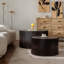 Ensemble de tables basses emboîtables de style rétro avec motif texturé en relief-1495965428-1504543509