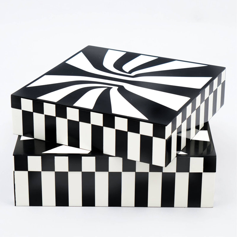 Hyphnotic Pattern Box - Set Of 2