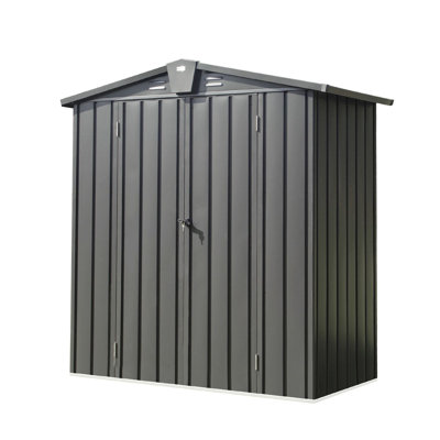 Versatile Outdoor Storage Shed 5.7x3 FT,Metal Outside Sheds&Outdoor Storage Galvanized Steel,Tool Sh