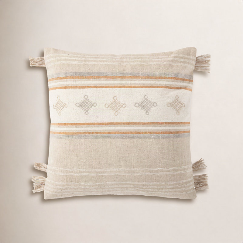 Fogel Cotton Blend / Polyester/Polyester Blend Throw Square Pillow, Pillow Cover Only - No Insert