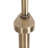 Tambo Arc Floor Lamp - Dark Walnut Wood Finish, Weathered Brass, Tambour base, White Linen Shade, Di-96227973