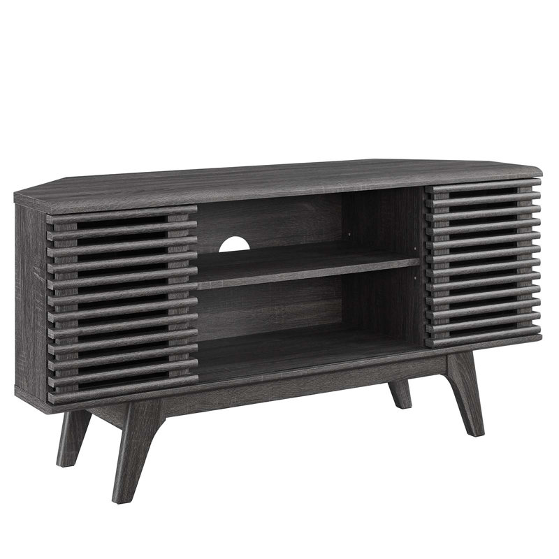 Render 46" Corner TV Stand by Modway, Charcoal