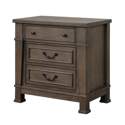 Ensemble de chambre à coucher pour grand lit 4 pièces Huder, tête de lit haute sculptée, brun noyer foncé
