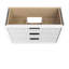 Meuble-lavabo simple à trois tiroirs Lecrieú-610636012-610636014-611078082
