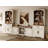 Laziza Farmhouse Entertainment Center With Bookshelf For Tvs Up To 75",Mid Century Modern TV Stand With 73"H Tall 5-Tier Bookcase With Open Storage And Barn Doors For Living Room,Bedroom,-114239056-123627537