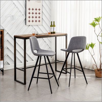 Porth Fabric Kitchen 28.25" Counter Height Stools, Set Of 2