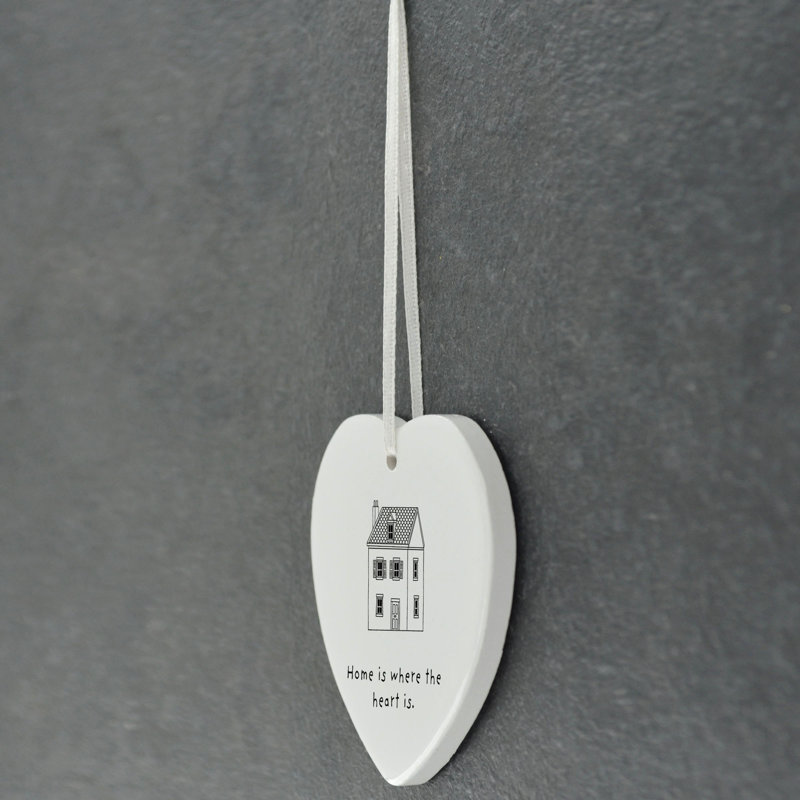Home Is Where The Heart Is Heart Shaped Ceramic Ornament