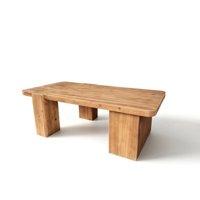 This coffee table with walnut color crafted from selected natural solid wood ,retaining natural wood grain,warm and rustic wood tones.