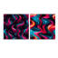 Corderious - Ensemble de 2 verres muraux abstraits géométriques en acrylique-103926939