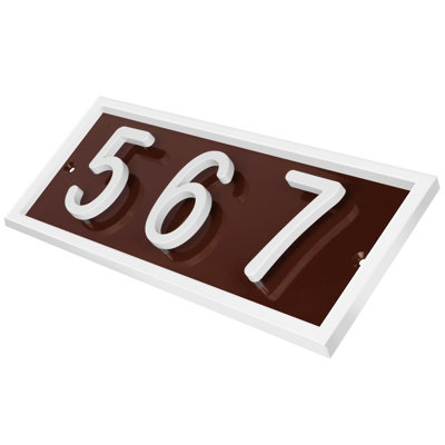 Plaque d'adresse horizontale flottante en aluminium Royal Shade