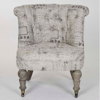 Amelie Linen Slipper Chair
