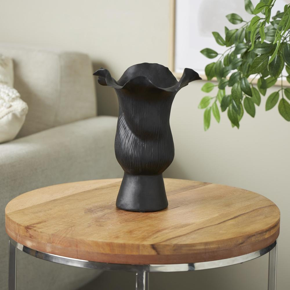 Bia Ceramic Table Vase, Black