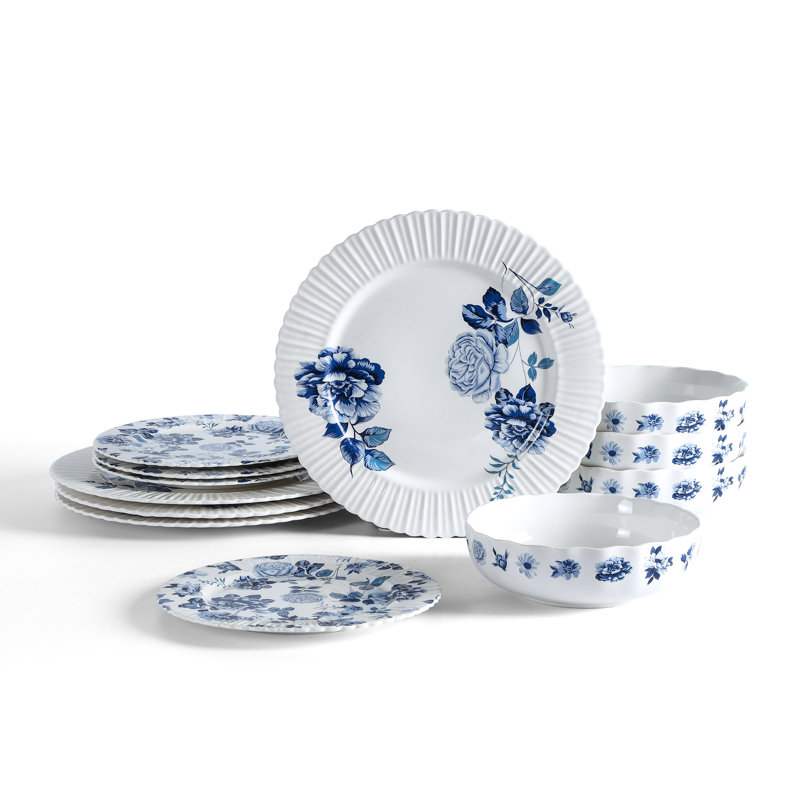 Service de table Stone Lain Fiore New Bone China, 12
