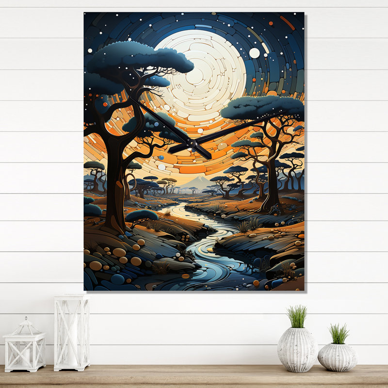 Annarita - Horloge murale arbre baobab, Petit