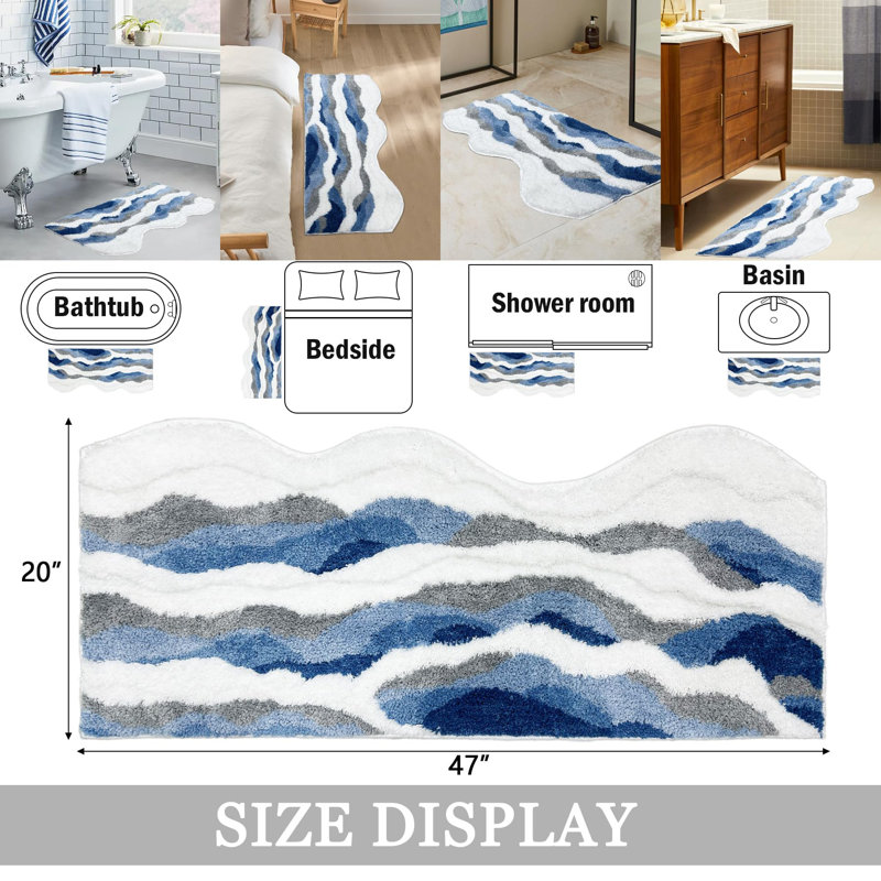 Tapis de bain côtier pour salle de bain Coastal