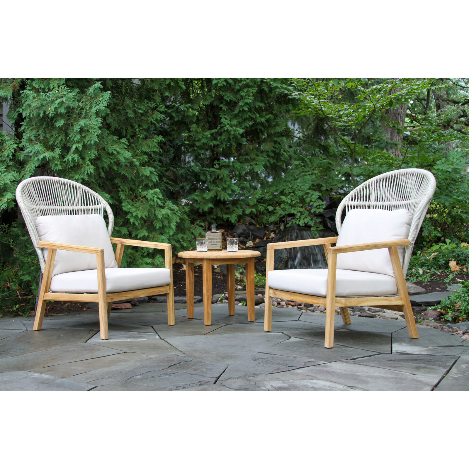 Florentia 2 - Person Patio Conversation Set with Cushions