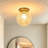 1 - Light Glass Globe Flush Mount Ceiling Light