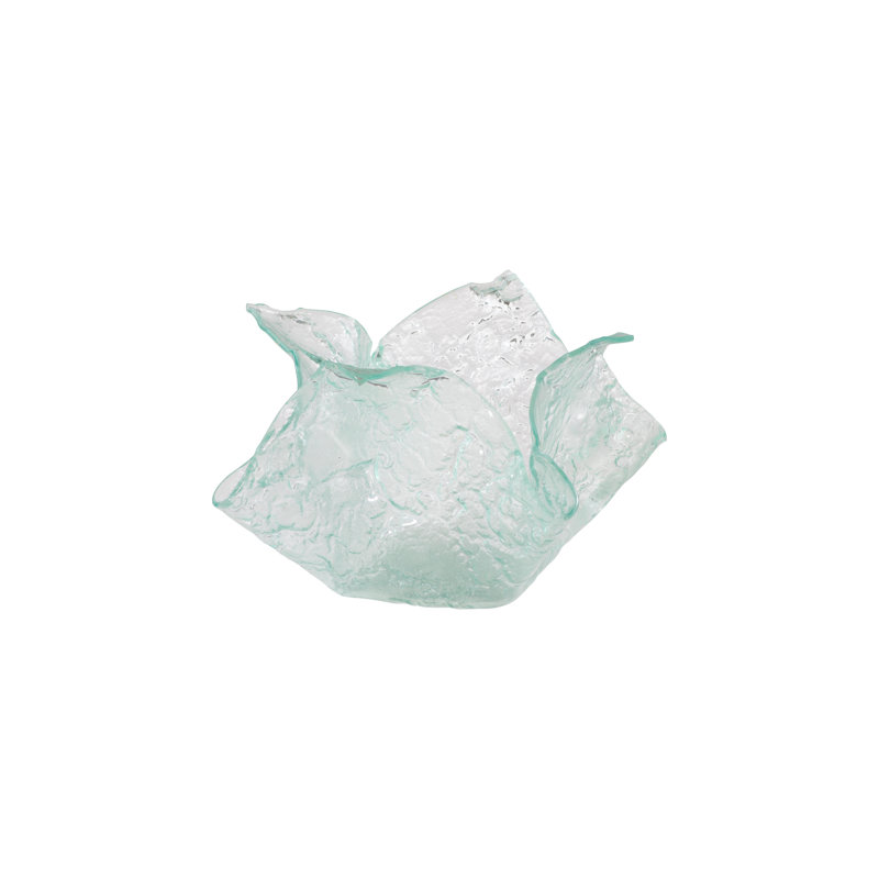 Bubble Glass Decorative Bowl, 10" H x 16" W x 16" D